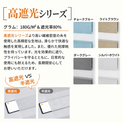 調光ロールスクリーン はっ水｜つっぱり式・チェーン式・0.1cm単位オーダー