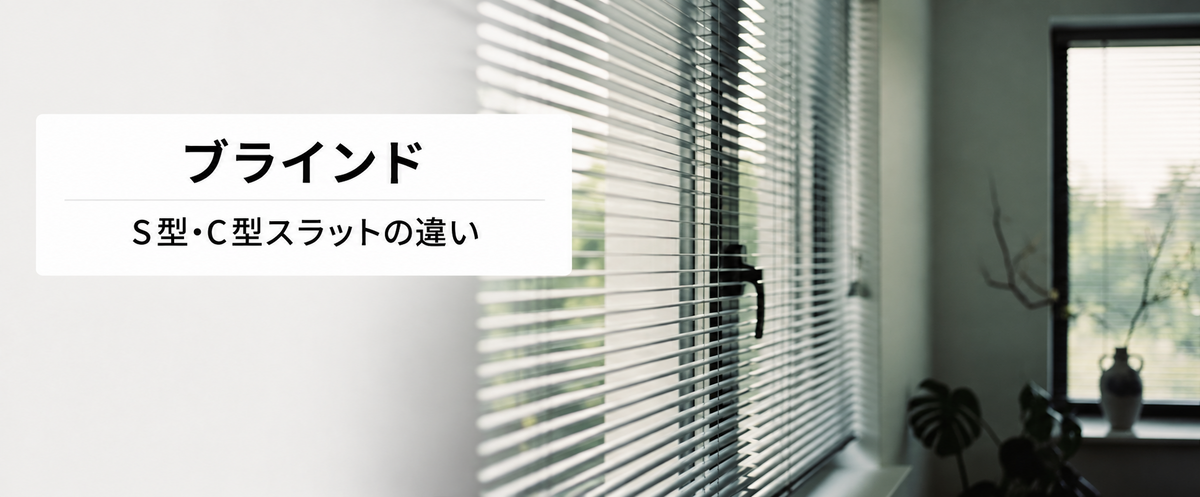 ブラインドのS型・C型スラットの違い