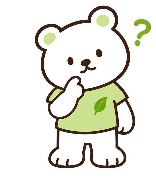 質問をするISSHOGUGUのキャラクター、ぐぐ